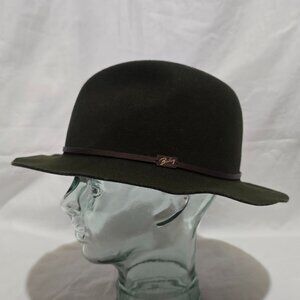 Bailey of Hollywood USA Wool POET Travel Vagabond Fedora Forest Green XL*